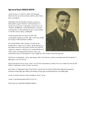 A preview of a PDF biography for Black, Lionel